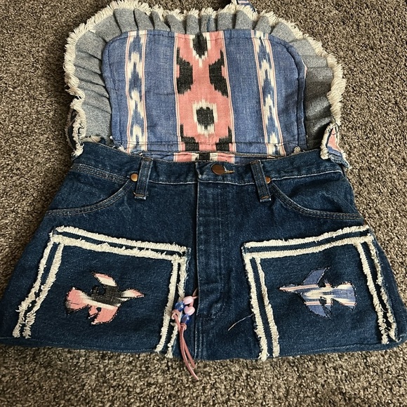 Super Cute Western Wrangler Upcycled Denim Purse - Picture 2 of 10